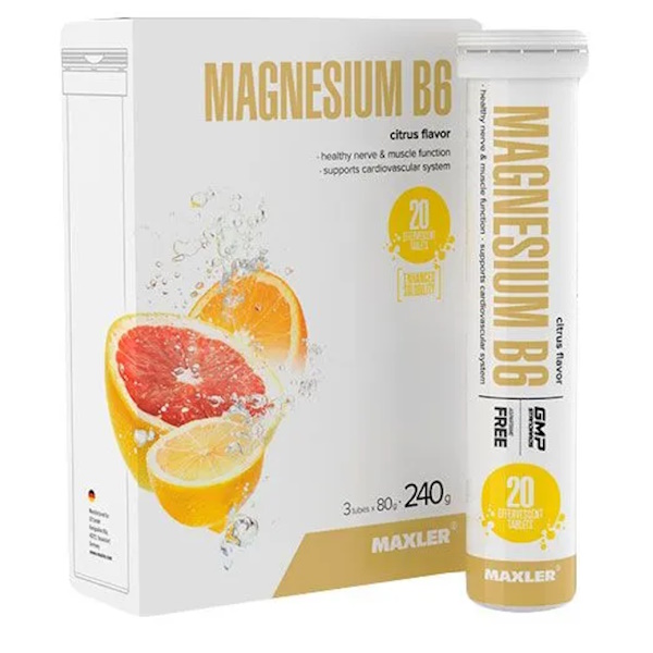 Magnesium B6, 20 шипуч.таб Maxler